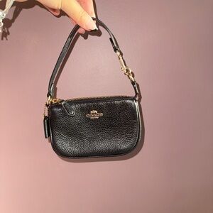 Coach Black Leather Mini Purse